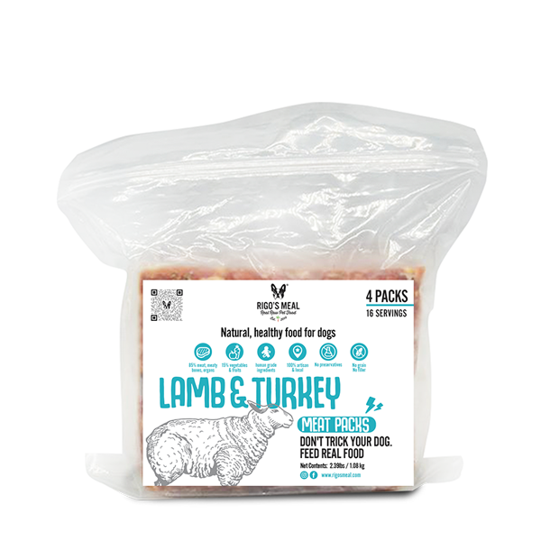 lamb flavor pet food Comes in 4 Packs Total 16 Servings